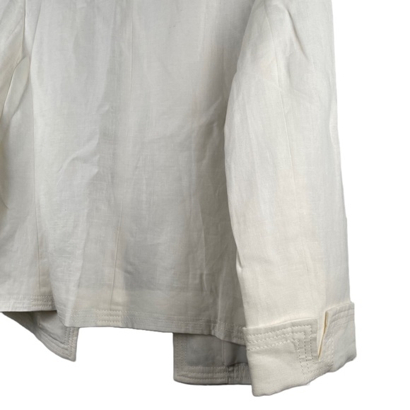 TALBOTS LINEN BLAZER | Ivory | Size 4 - Picture 3 of 7